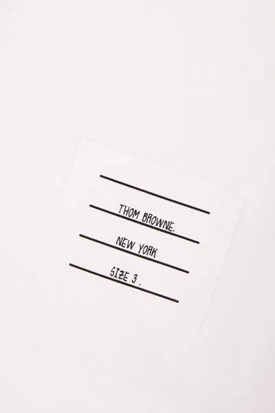 Thom Browne Tricolour Stripe T-shirt In White