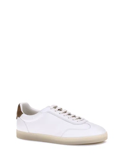 Brunello Cucinelli Hammered Leather Sneakers With Suede Accents