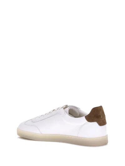 Brunello Cucinelli Hammered Leather Sneakers With Suede Accents