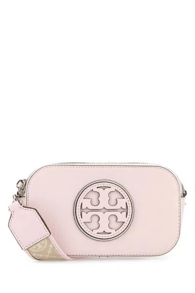 Tory Burch Miller Patent Border Mini Crossbody Bag Pale Pink