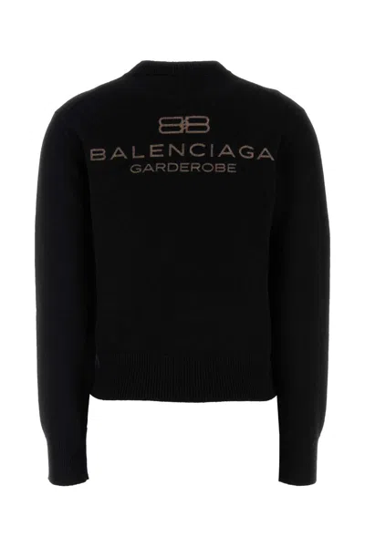 Balenciaga Crewneck Sweater In Black