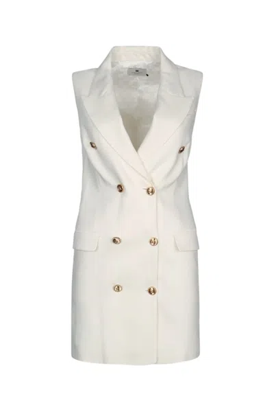 Elisabetta Franchi Sleeveless Double-breasted Dress Button Detailing