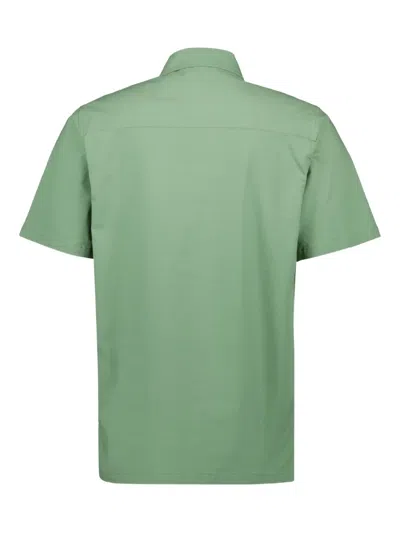 Japan Rags Gaky Flap-pocket Short-sleeve Shirt In Green