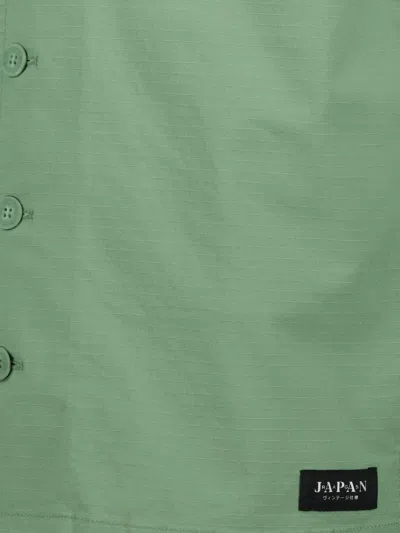 Japan Rags Gaky Flap-pocket Short-sleeve Shirt In Green