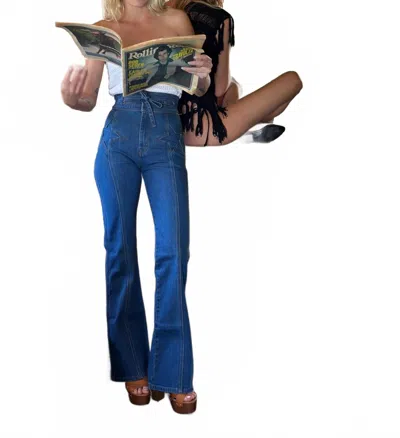 Stoned Immaculate Star Bell Flare Leg Jeans In Filmore