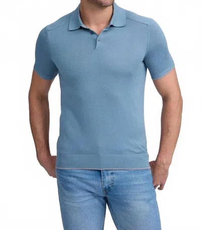 Raffi Men's Short Sleeve Cotton/modal Polo In Marine In Blue