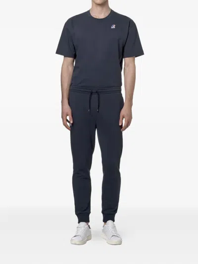 K-way Le Vrai Elastic-waistband Track Pants In Black