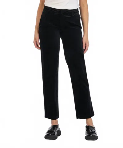 Kut From The Kloth Elizabeth High Rise Velveteen Trousers In Black