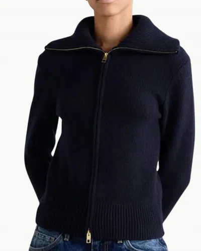 Nili Lotan Sarai Two-way Zip Cardigan In Black
