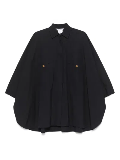 Max Mara Poplin Mini Shirt In Black