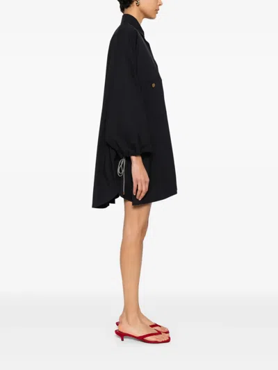 Max Mara Poplin Mini Shirt In Black