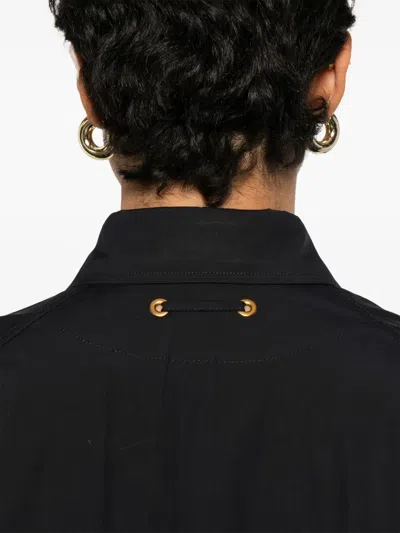 Max Mara Poplin Mini Shirt In Black