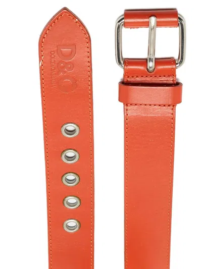 Pre-owned Dolce & Gabbana Eyelets Leather Belt