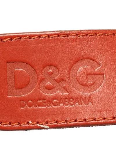 Pre-owned Dolce & Gabbana Eyelets Leather Belt