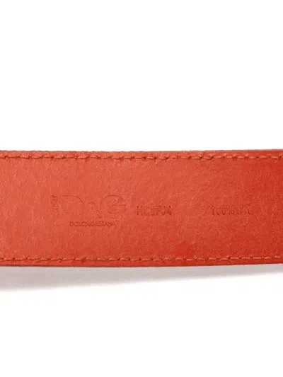 Pre-owned Dolce & Gabbana Eyelets Leather Belt