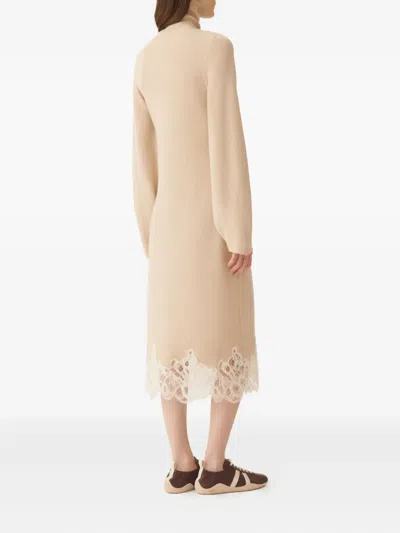 Fabiana Filippi Knit Dress With Lace Hemline