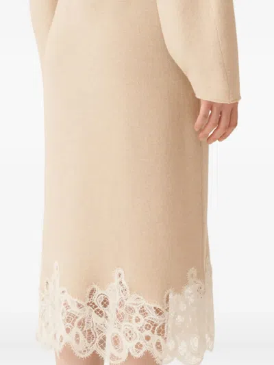 Fabiana Filippi Knit Dress With Lace Hemline