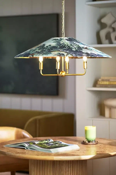 Anthropologie Lulu Judarn Empire Shaded Chandelier In Multi