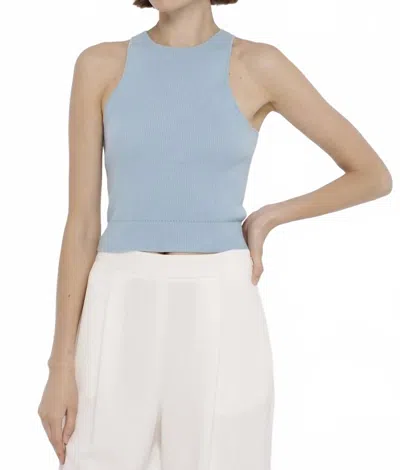 Toccin Avery Racer Tank Top In Soft Blue In Blue