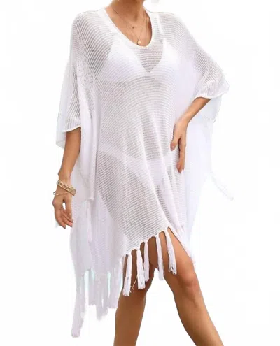 Charmo Crochet Swimsuit Cover Up In White In White