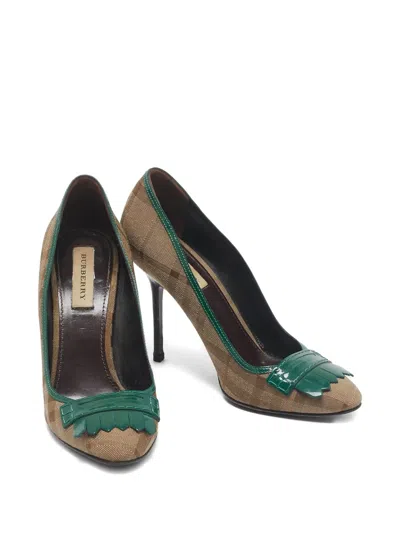 Pre-owned Burberry Fringed-detail Heeled Pumps
