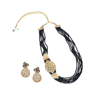 Sohi Women's Navy Blue The Aya Jewellery Set