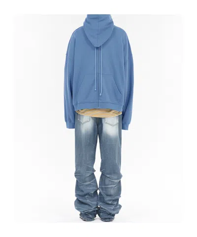 We11 Done Denim Trousers With Belt Loops In Blue