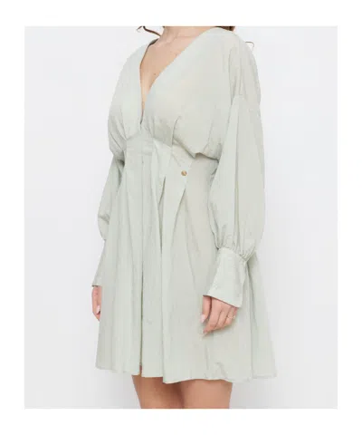 Ottod'ame Dresses Green In Gray