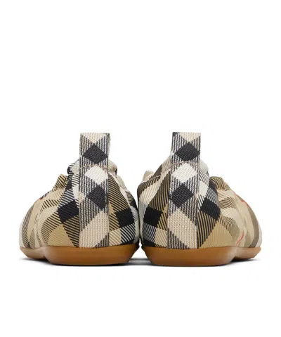 Burberry Girls Chaterley Check Ballerinas In Neutral
