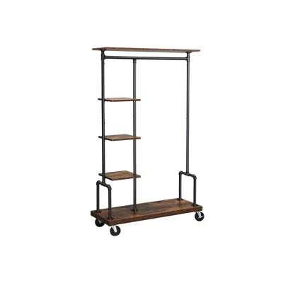 Breebe Clothes Rack On Wheels In Brown