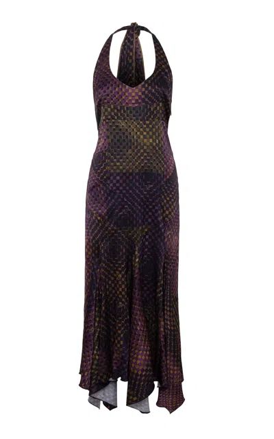 Siedres Raye Halter Satin Dress