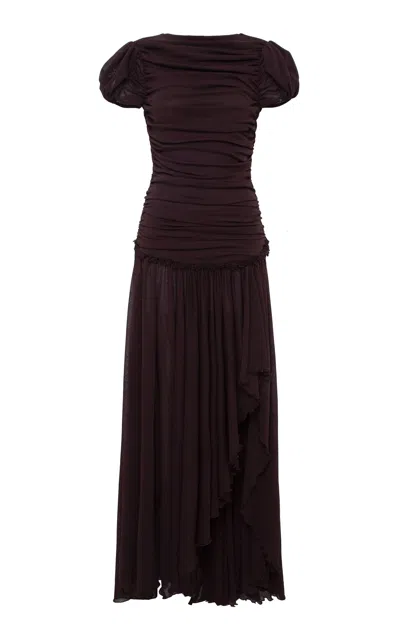 Siedres Adeline Gathered Velvet Dress
