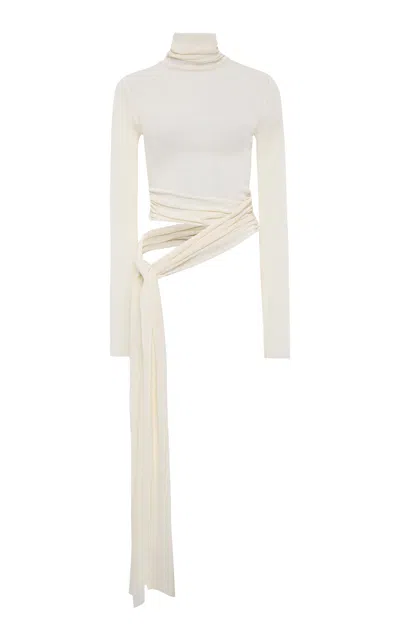 Siedres Alba Mesh Cropped Top