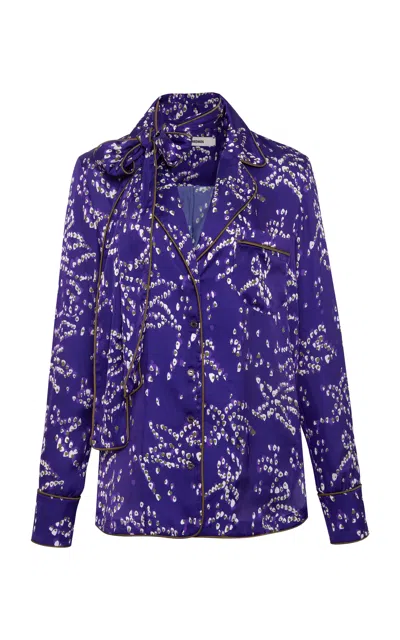 Siedres Micla Printed Satin Top