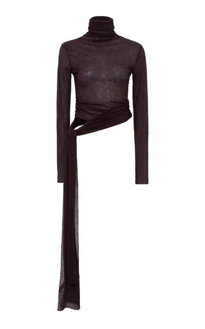 Siedres Alba Mesh Cropped Top
