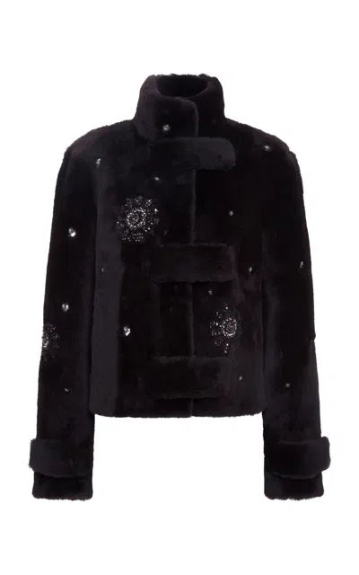 Siedres Sira Sheepskin Cropped Jacket