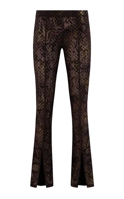 Siedres Dory Animal Printed Velvet Pants