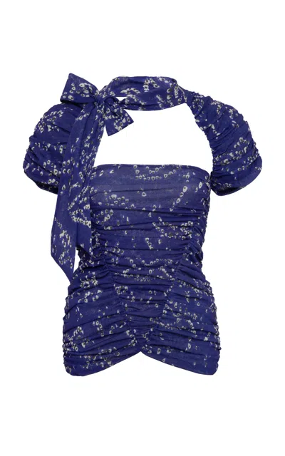 Siedres Fiora Printed Mesh Top