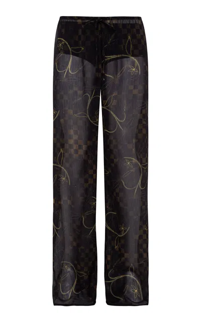 Siedres Manoce Printed Sheer Pants