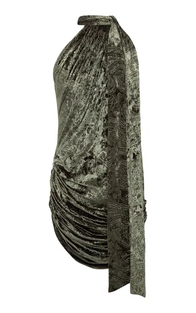 Siedres Franky Halter Velvet Mini Dress