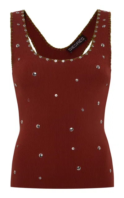 Siedres Pianza Studded Ribbed Top
