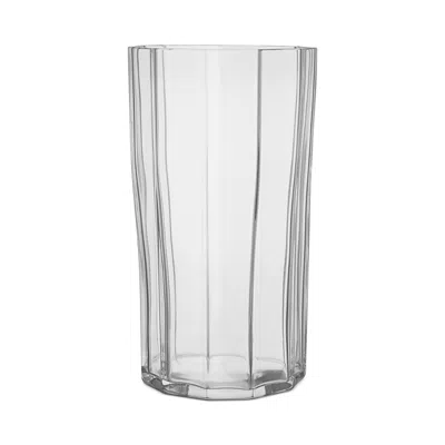Orrefors Reed Hurricane Lamp Candle Holder In Gray