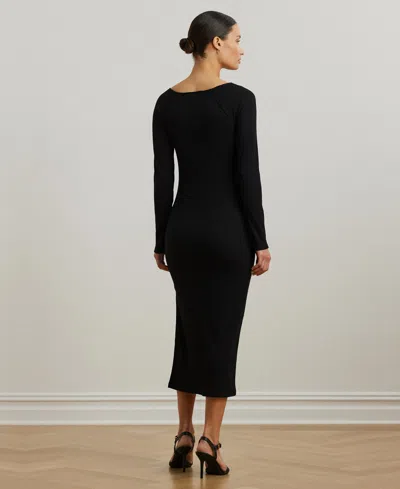 Ralph Lauren Rib-knit Long-sleeve Midi Dress