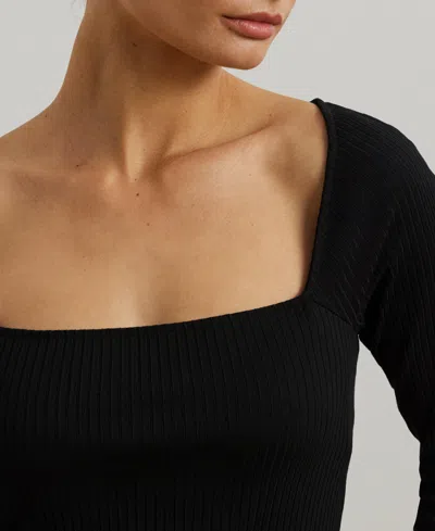 Ralph Lauren Rib-knit Long-sleeve Midi Dress