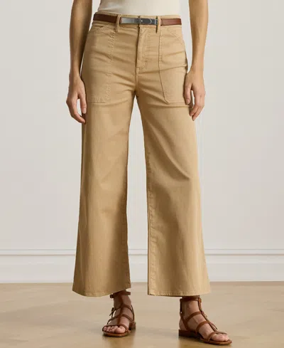 Ralph Lauren Petite Stretch Chino Wide-leg Cropped Pants