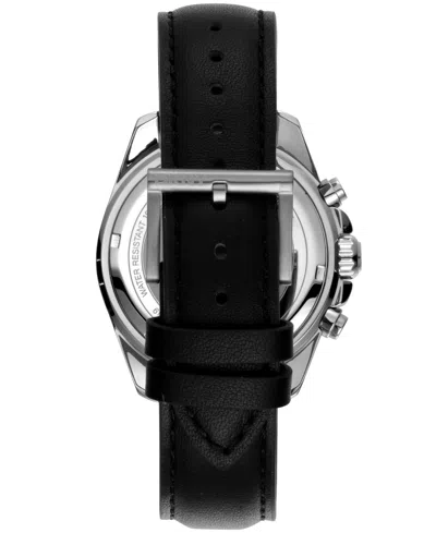 Dkny Men's Central Park Chronograph Black Leather Strap Watch, 42mm