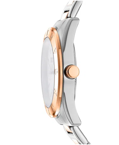Dkny Women's Chambers Multi Sport Chronograph Silver Dial Red Gold Two-tone Stainless Steel Bracelet Watc