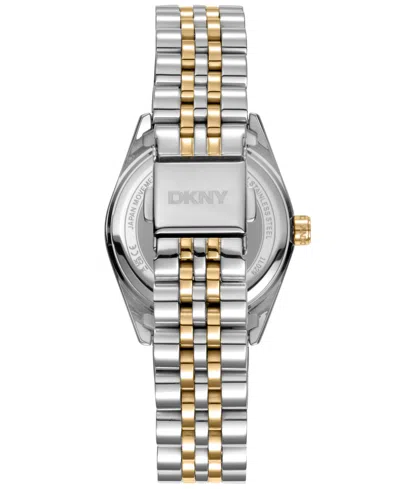 Dkny Women's Nolita Midi White Mop Dial Gold-two-tone Stainless Steel Bracelet Watch 32mm