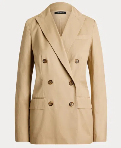 Ralph Lauren Women's Double-breasted Cotton Twill Blazer