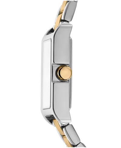 Dkny Women's Westside Midi White Mop Dial Gold Two-tone Stainless Steel Bracelet Watch 25.5x33mm